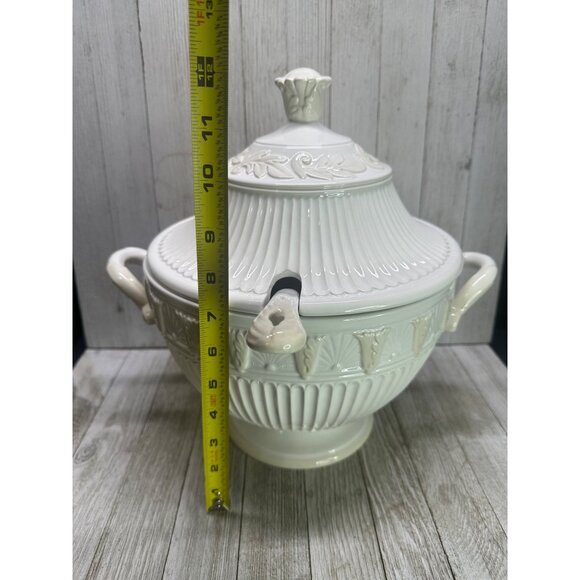 Vtg Lenox Butler's Pantry Soup Tureen with Lid and Ladle with Tag Cream 12" Tall - Picture 5 of 15